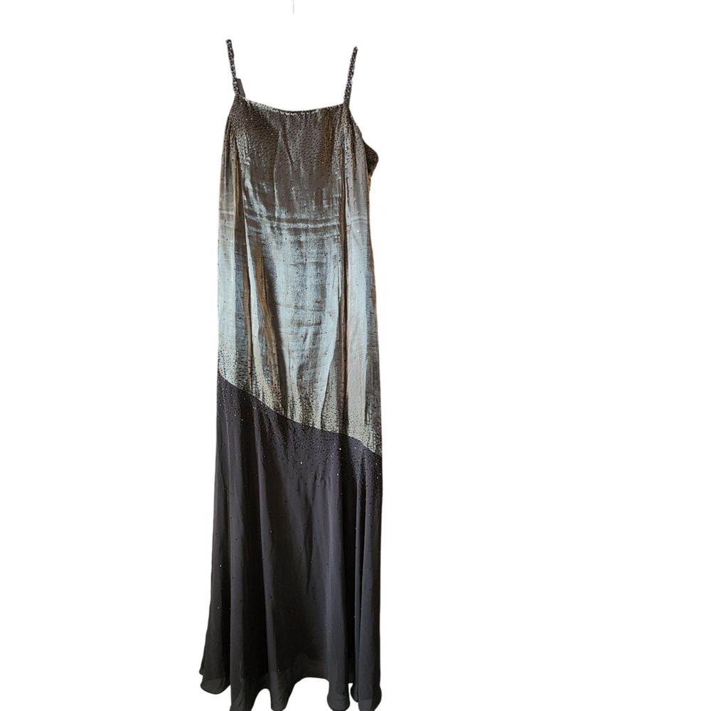 Vintage Y2K Sue Wong Prom Dress Maxi Dress 14 Taffeta Whimsigoth Glam Beaded